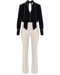 Elisabetta Franchi - Mono acampanado con detalle de costuras - Lyst