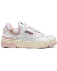 Autry - Clc Sneakers In White And Pink Leather - Lyst