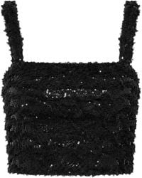 Elie Saab - Haut Crop À Sequins - Lyst