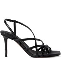Brunello Cucinelli - Calfskin Heels With Precious Details Sandals - Lyst