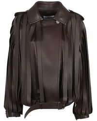 Loewe - Leather Belted Jacket - Lyst