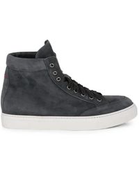 Isaia - Suede High-Top Sneakers - Lyst