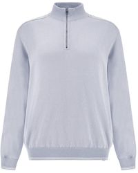Paul & Shark - Half-Zip Cotton Sweater - Lyst
