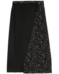 PS by Paul Smith - Floral-panel Wrap Midi Skirt - Lyst