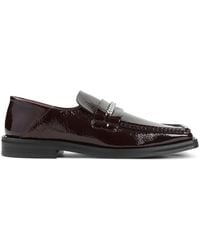 Martine Rose - Chain-Link Patent-Leather Loafers - Lyst