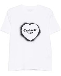 Carhartt - Spray Heart Logo-Print T-Shirt - Lyst