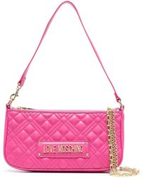 Love Moschino - Quilted Logo-detail Shoulder Bag - Lyst