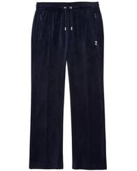 Juicy Couture - Capricorn Diamanté-Embellished Velour Track Pants - Lyst