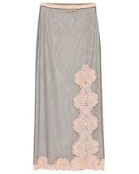 Valentino Garavani - Jupe En Tulle À Détail Vlogo Bordée De Dentelle - Lyst