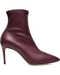 Casadei - Point-Toe Stiletto-Heel Ankle Boots - Lyst