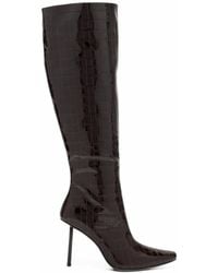 Femme LA - Whistler Croc-Effect Patent Leather Boots - Lyst