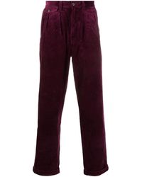 Polo Ralph Lauren - Mid-rise Corduroy Cotton Trousers - Lyst