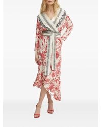 SIMONA CORSELLINI - Floral-Print Wrap Dress - Lyst
