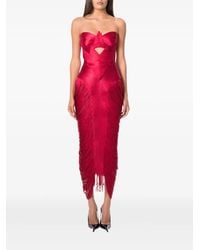 NORINA ST - Robe Mi-Longue Aura À Franges - Lyst