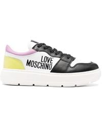 Love Moschino - Zapatillas con logo estampado y diseño colour block - Lyst