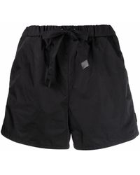 Moncler - High-waisted Drawstring Shorts - Lyst