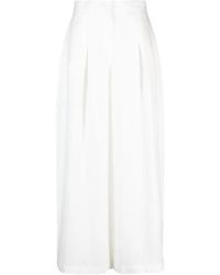 Tessitura - Linen Wide-Leg Trousers - Lyst