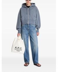 Dime - Hoodie Zippé À Coupe Crop - Lyst