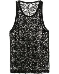 DSquared² - Sequin-embellished Tank Top - Lyst