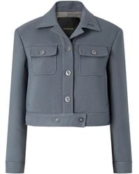 Pinko - Cropped Jacket With Topstitching - Lyst