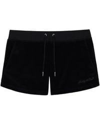 Sporty & Rich - Krystal Logo-Embellished Shorts - Lyst