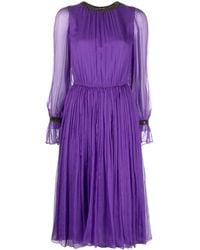 Nissa - Bead-embellished Silk Midi Dress - Lyst