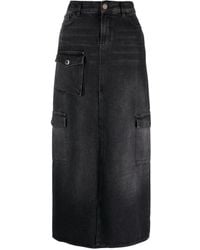 Pinko - Mid-rise Jeans Maxi Skirt - Lyst
