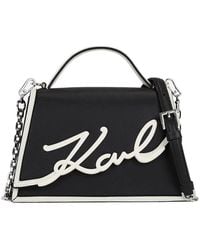 Karl Lagerfeld - Small K/Signature Cross Body Bag - Lyst
