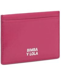 Bimba Y Lola - Fuchsia Leather Card Holder - Lyst
