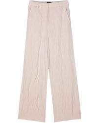 Giorgio Armani - Textured Wide-Leg Trousers With Relaxed Silhouette - Lyst