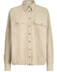 Brunello Cucinelli - Linen Blend Shirt - Lyst