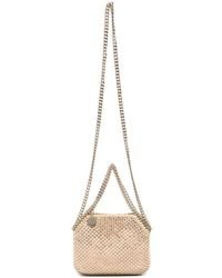 Stella McCartney - Falabella Crystal-Embellished Mini Tote Bag - Lyst
