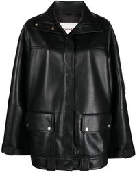 Nanushka - Silva Panelled Faux-leather Jacket - Lyst