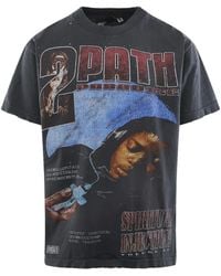HELLSTAR - Graphic-Print Distressed T-Shirt - Lyst