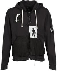 Minus - Bootleg Patch-Detail Distressed Hoodie - Lyst