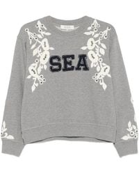 Sea - Floral-Embroidered Sweatshirt - Lyst