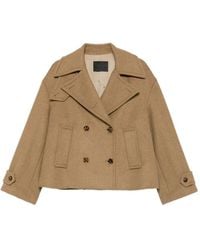 Dondup - Double-Breasted Cropped Coat - Lyst