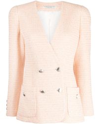 Alessandra Rich - Sequin-Embellished Tweed Blazer - Lyst