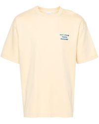 Drole de Monsieur - Slogan-embroidered Cotton T-shirt - Lyst