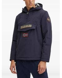 Napapijri - Logo-Patch Hooded Jacket - Lyst