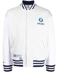 Aape By A Bathing Ape - Logo-Print Bomber Jacket - Lyst