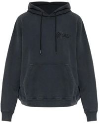 Off-White c/o Virgil Abloh - Hoodie En Coton À Logo Brodé - Lyst