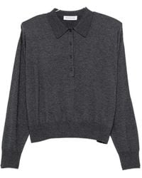 Frankie Shop - Padded-Shoulder Polo Top - Lyst