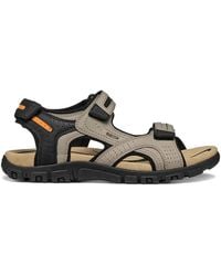 Geox - Perforated Touch-Strap Sandals - Lyst