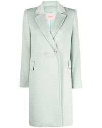 Twinset - Double-Breasted Midi Coat - Lyst