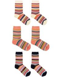 Paul Smith - Swirl-Pattern Socks (Pack Of Three) - Lyst