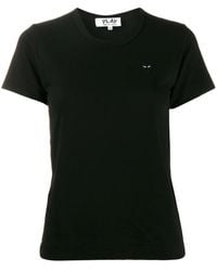 COMME DES GARÇONS PLAY - Comme des Garcons Black Heart Cotton T -Shirt - Lyst