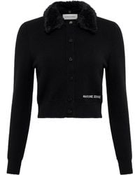 Marine Serre - Wool Cropped Cardigan - Lyst