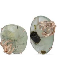 Gaelle Khouri - 18kt Rose Gold Soleil Vert Diamond Earrings - Lyst