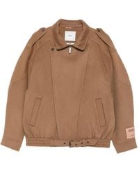 SOLOTRE - Belted Asymmetric-Zip Jacket - Lyst